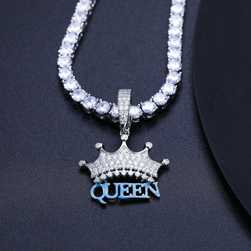 Crown Queen Pendant 18K x Moissanite - ICECI
