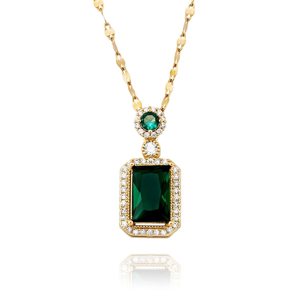 Vintage discount emerald pendant