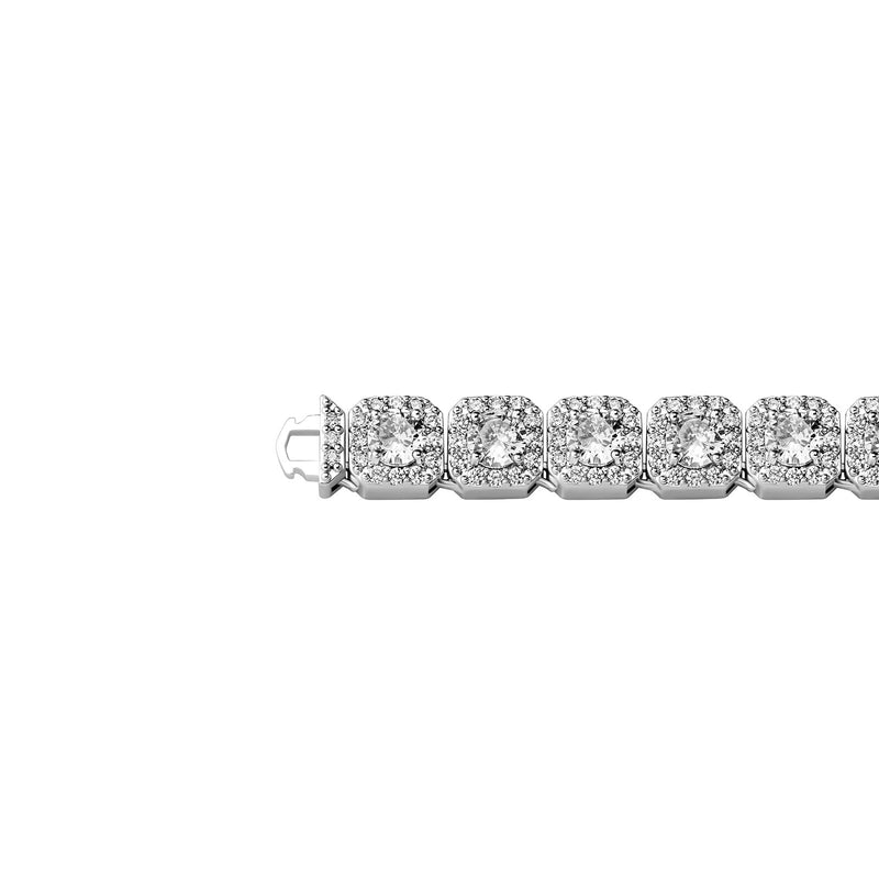 10MM CLUSTERED TENNIS BRACELET 14K - ICECI