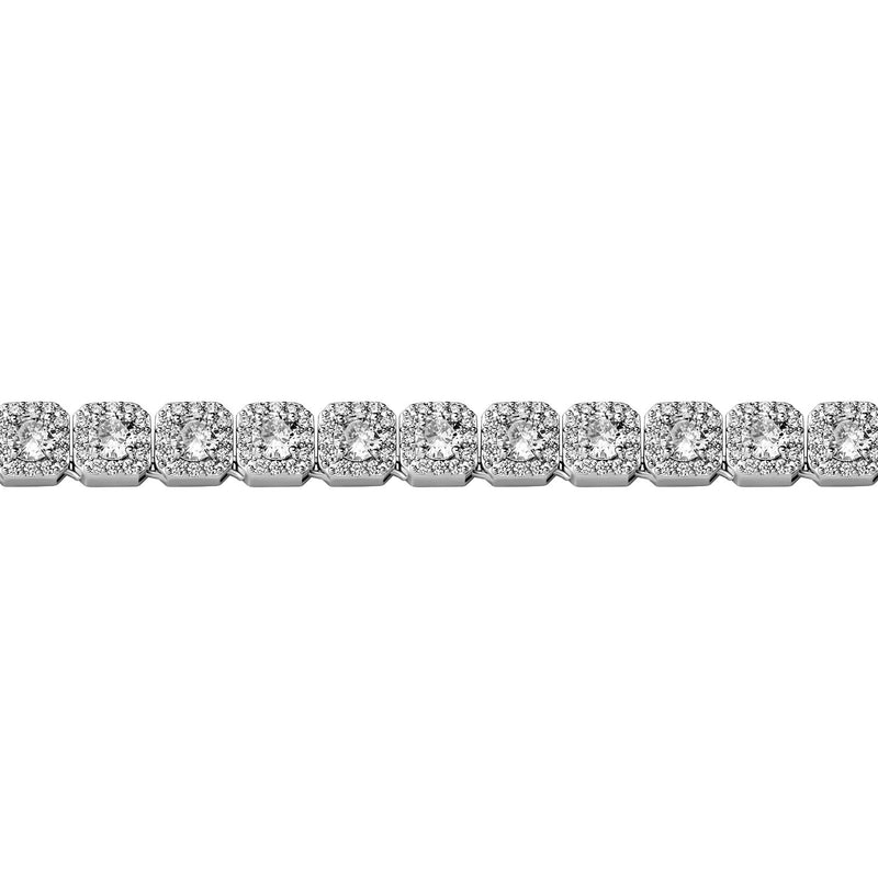 10MM CLUSTERED TENNIS CHAIN 14K - ICECI