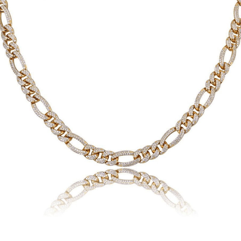 10MM FIGARO CUBAN LINK CHAIN 18K - ICECI