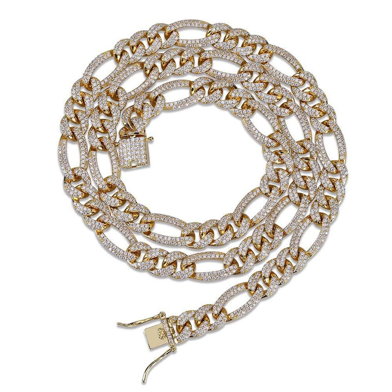 10MM FIGARO CUBAN LINK CHAIN 18K - ICECI