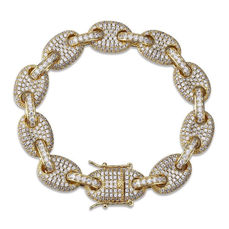 12MM GUCCI LINK BRACELET 18K - ICECI