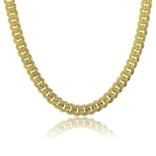 12mm Iced Cuban Chain 14K - ICECI