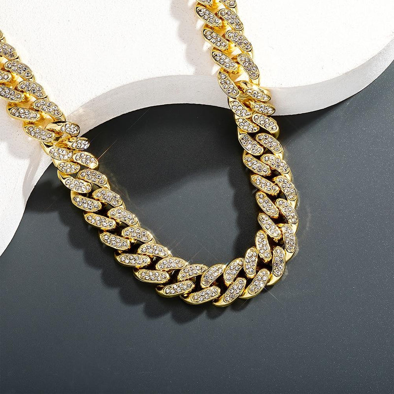 12mm Iced Cuban Chain 14K - ICECI