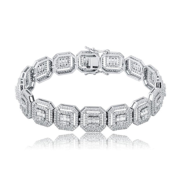 13MM BAGUETTE SOLITAIRE TENNIS BRACELET 14K - ICECI