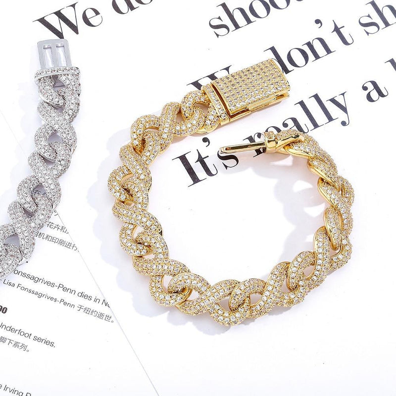 13MM INFINITY BRACELET 14K - ICECI