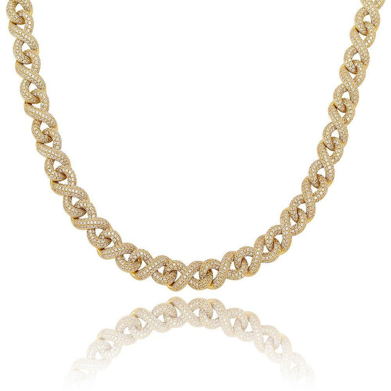 14 karat store gold infinity chain