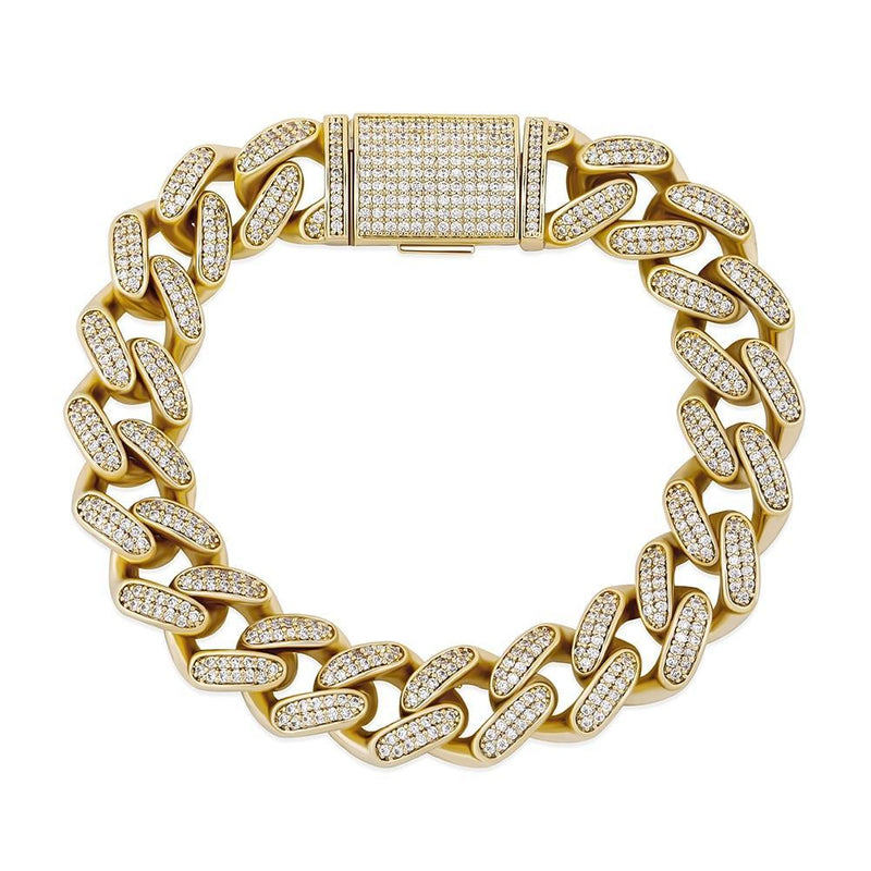 14MM ICY CUBAN LINK BRACELET 14K - ICECI