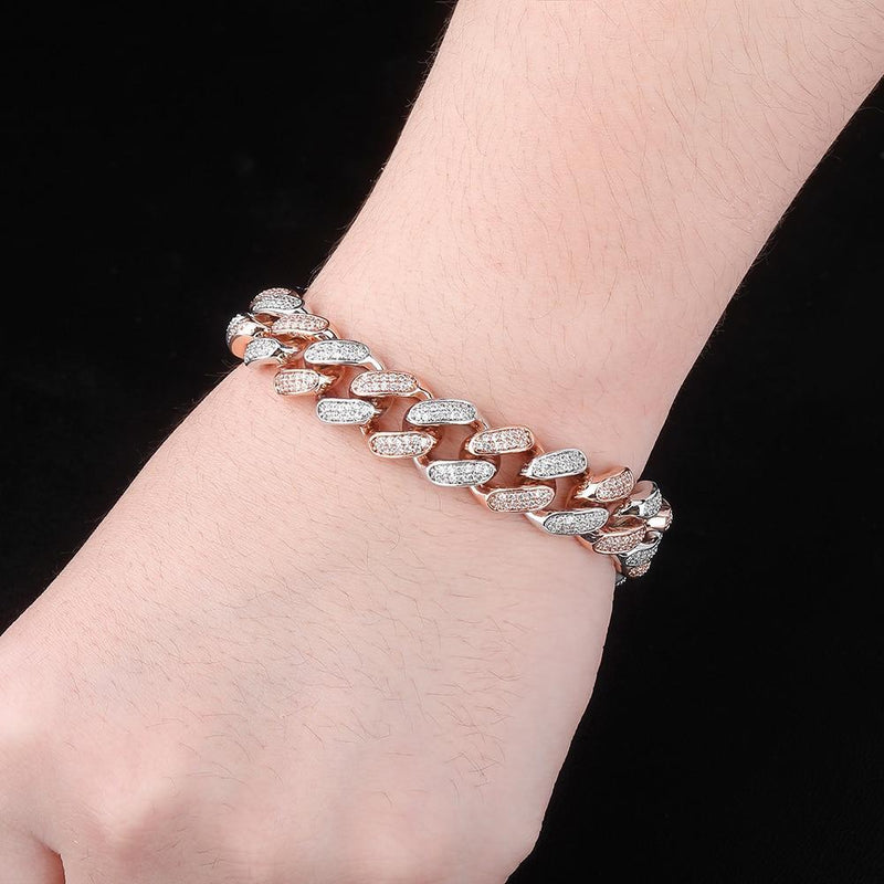 14MM ICY CUBAN LINK BRACELET 14K - ICECI