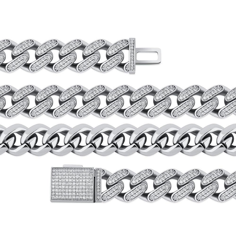 14MM ICY CUBAN LINK BRACELET 14K - ICECI