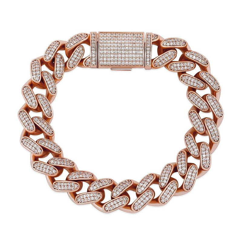 14MM ICY CUBAN LINK BRACELET 14K - ICECI