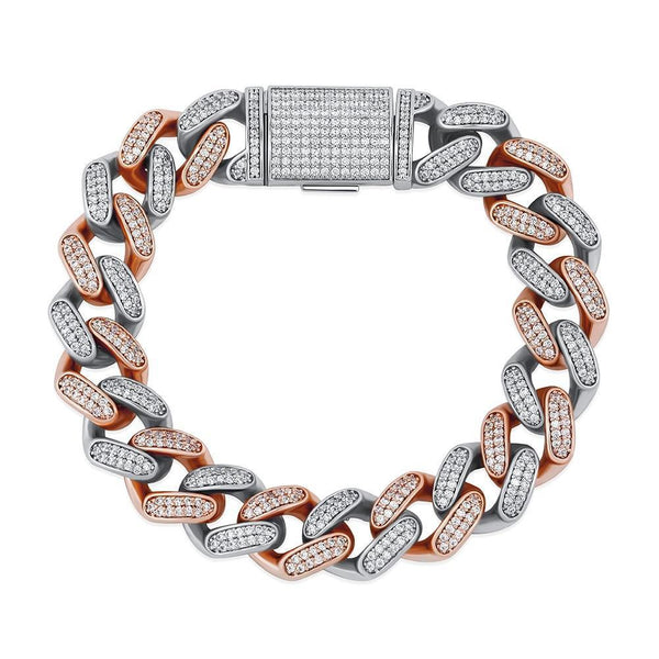 14MM ICY CUBAN LINK BRACELET 14K - ICECI