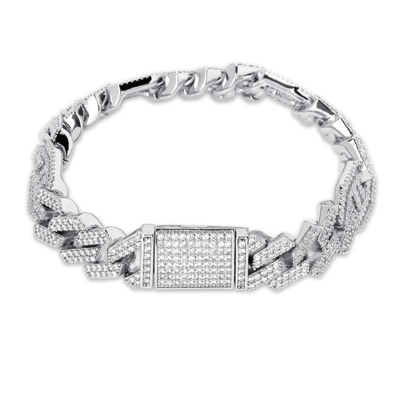 14MM PRONG BAGUETTE GUCCI CURB BRACELET 18K - ICECI