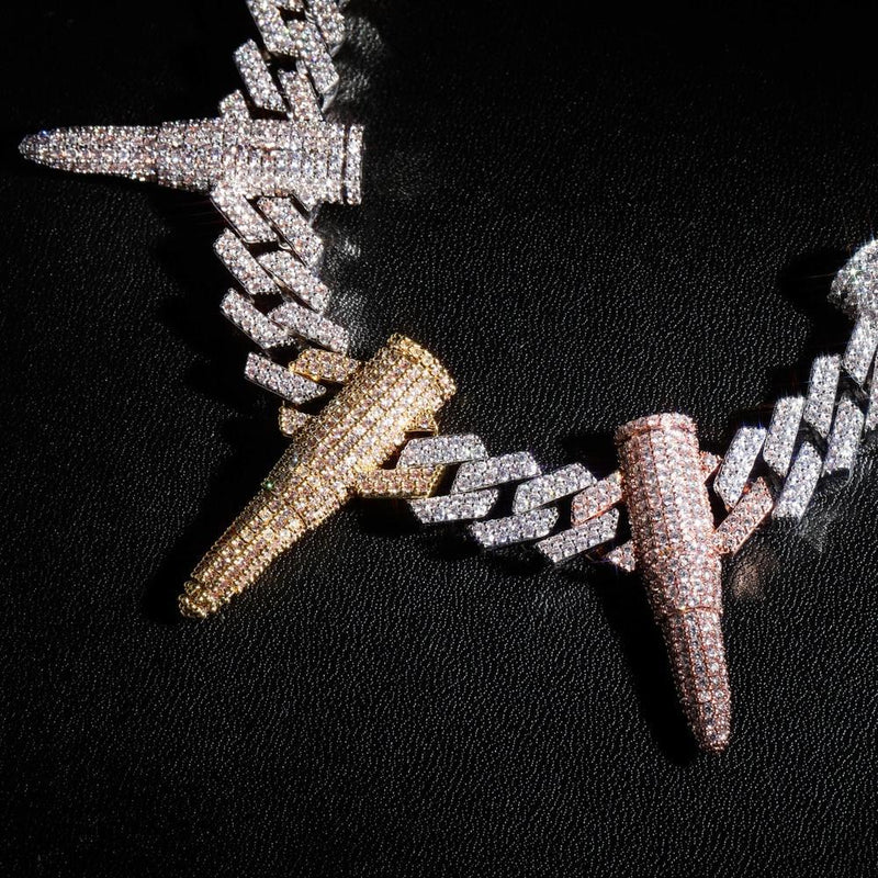 14MM RIVET BULLET CUBAN CHAIN 14K - ICECI