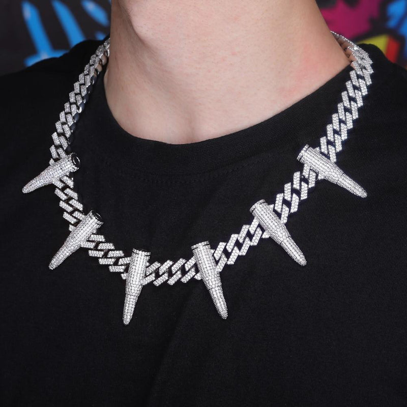 14MM RIVET BULLET CUBAN CHAIN 14K - ICECI