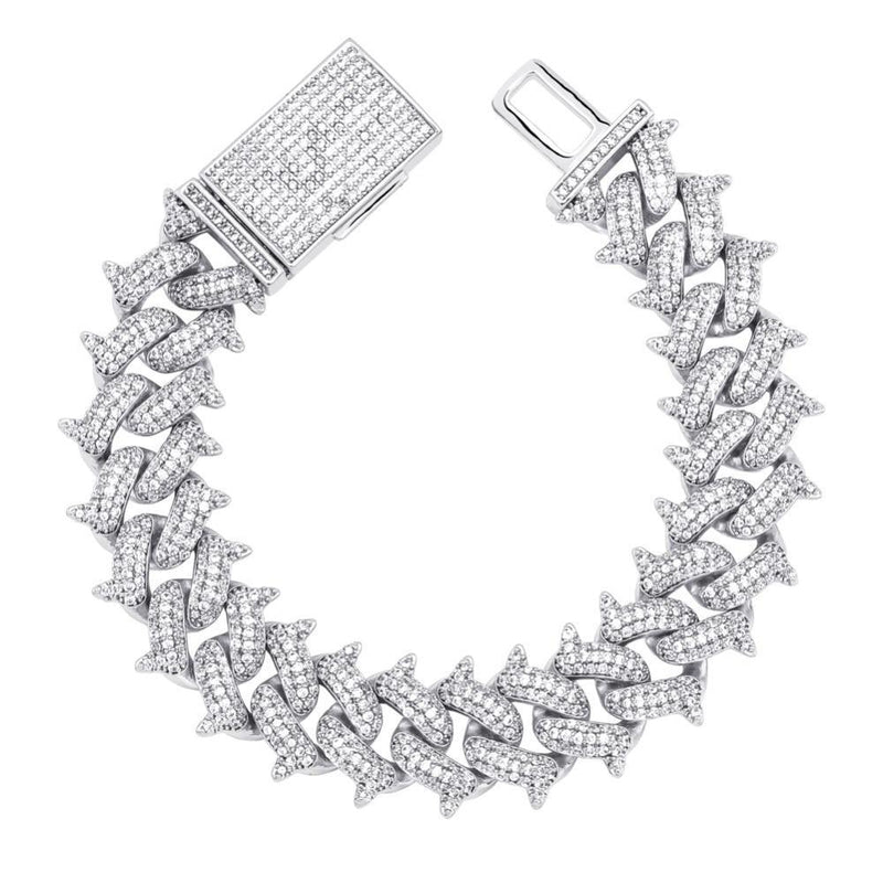 14MM THORN CUBAN LINK BRACELET 18K - ICECI