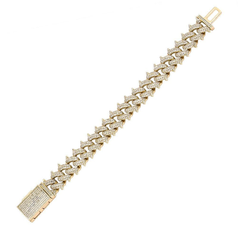 14MM THORN CUBAN LINK BRACELET 18K - ICECI