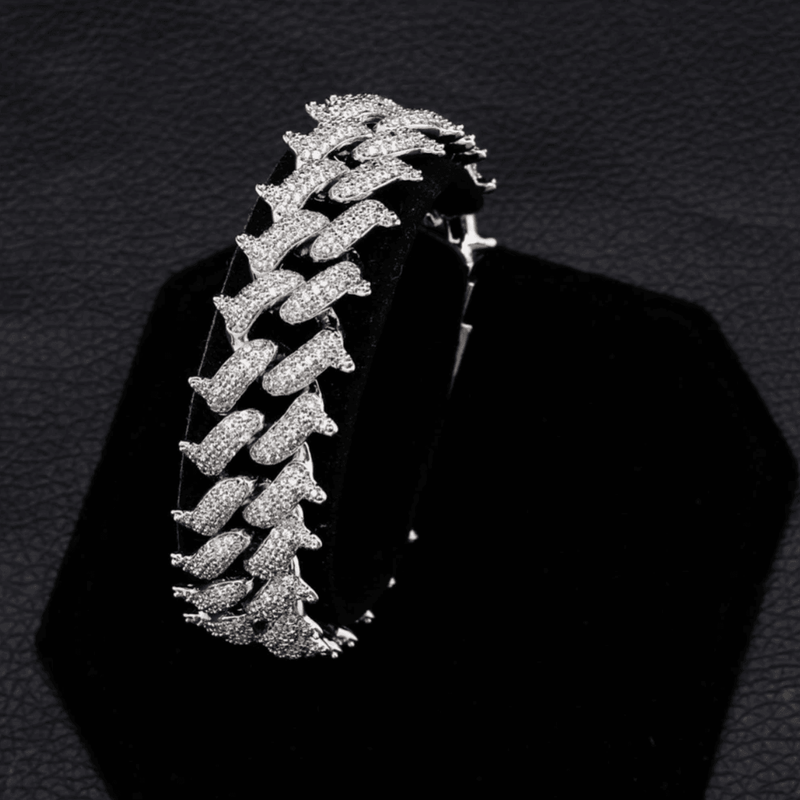 14MM THORN CUBAN LINK BRACELET 18K - ICECI