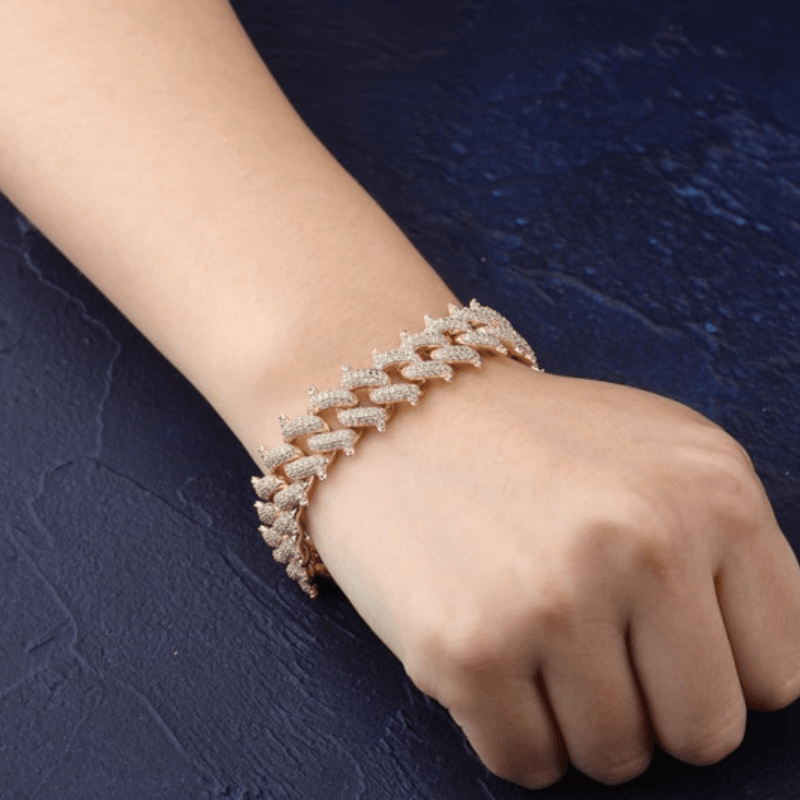 14MM THORN CUBAN LINK BRACELET 18K - ICECI