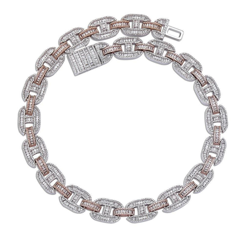 15MM BAGUETTE MARINER CHAIN 14K - ICECI