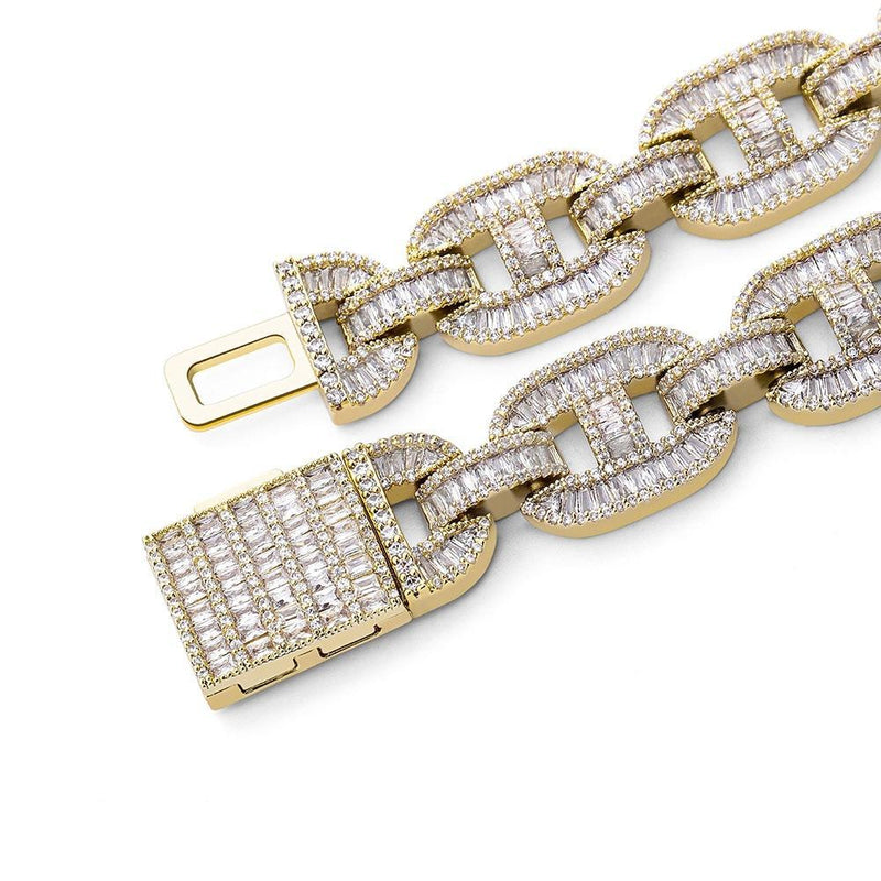 15MM BAGUETTE MARINER CHAIN 14K - ICECI