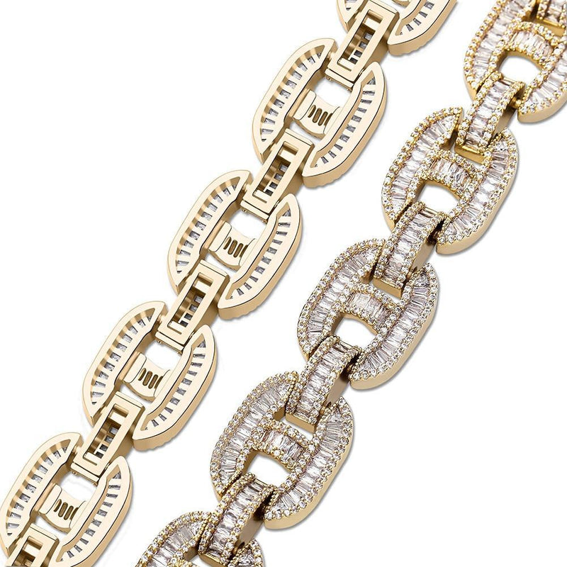 15MM BAGUETTE MARINER CHAIN 14K - ICECI