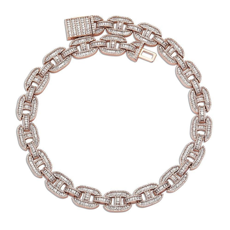 15MM BAGUETTE MARINER CHAIN 14K - ICECI