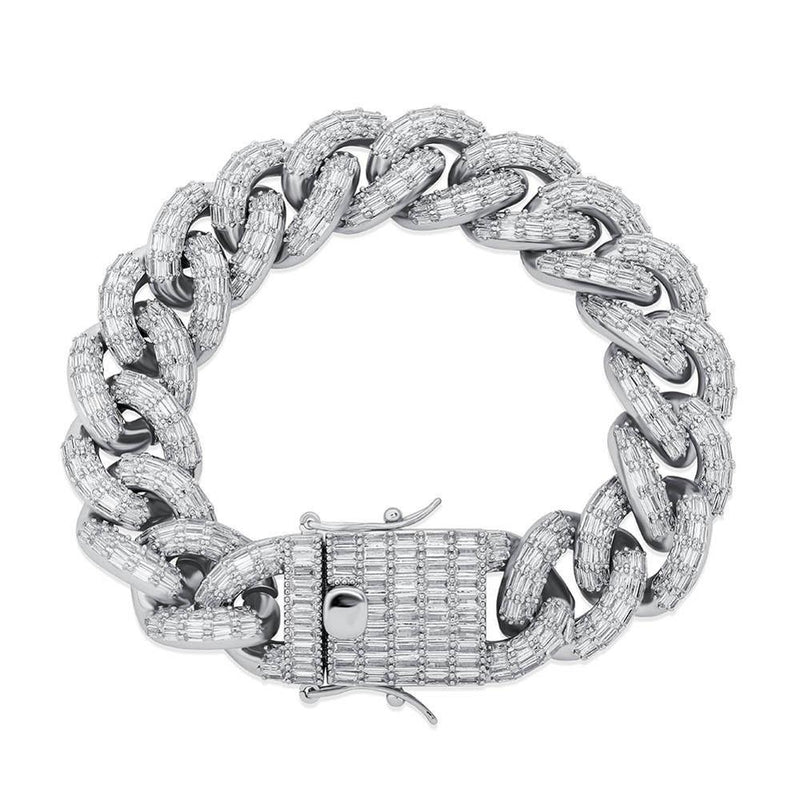 16MM BAGUETTE CUBAN LINK BRACELET 14K - ICECI