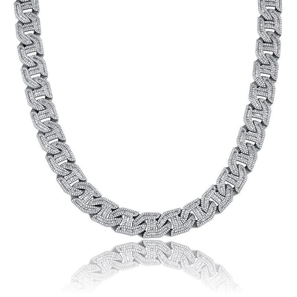 16MM BAGUETTE LINK CHAIN 14K - ICECI