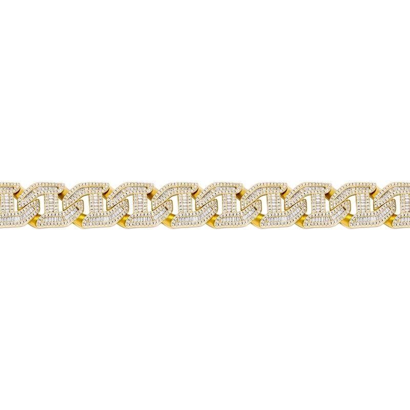 16MM BAGUETTE LINK CHAIN 14K - ICECI