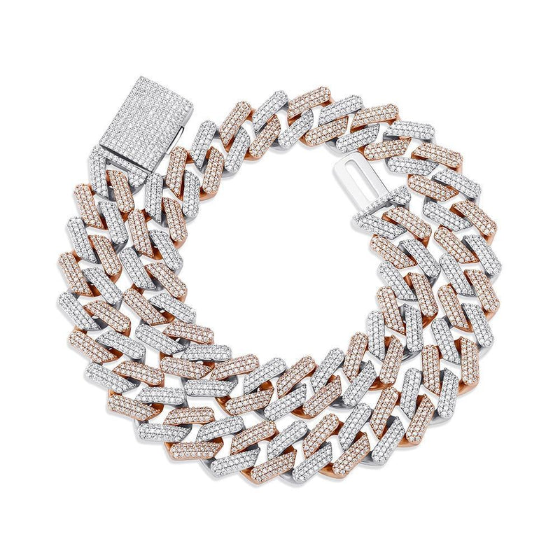 16MM DIAMOND PRONG LINK CHAIN 14K - ICECI