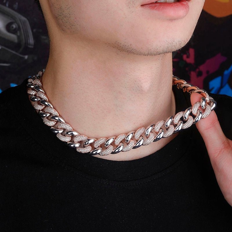 16mm Half Iced Miami Cuban Chain 14K - ICECI