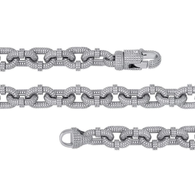 17MM CARABINER CLIP BRACELET 14K - ICECI