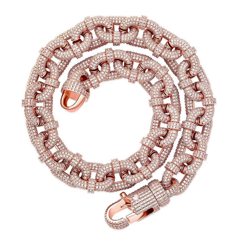 17MM CARABINER CLIP CHAIN 14K - ICECI