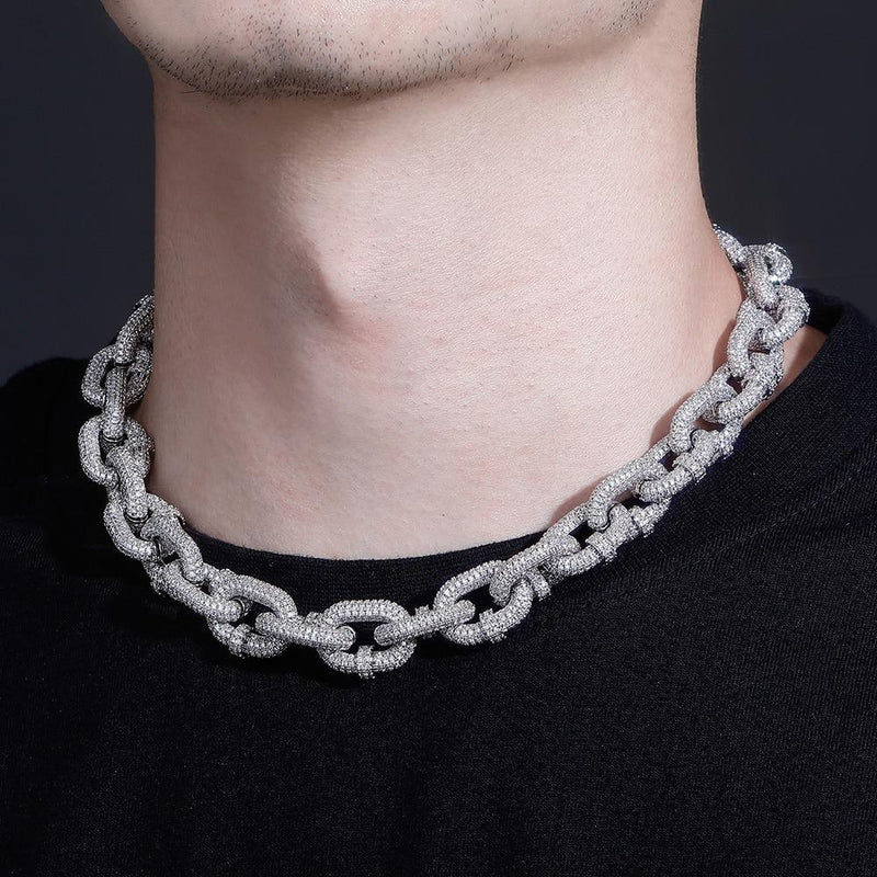 17MM CARABINER CLIP CHAIN 14K - ICECI