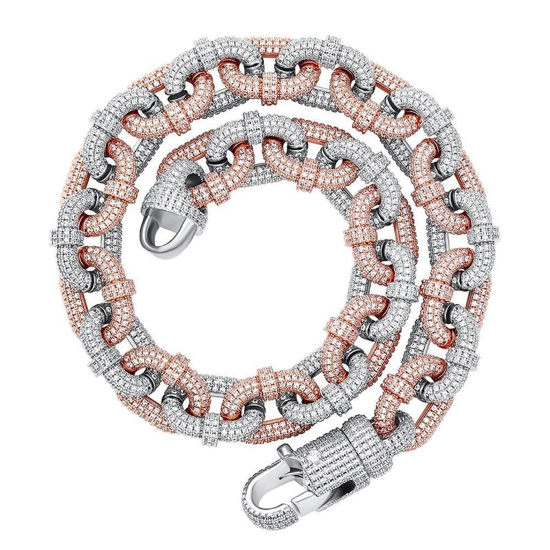 17MM CARABINER CLIP CHAIN 14K - ICECI