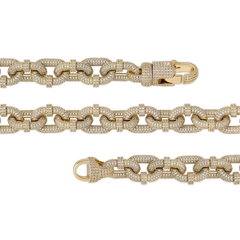 17MM CARABINER CLIP CHAIN 14K - ICECI