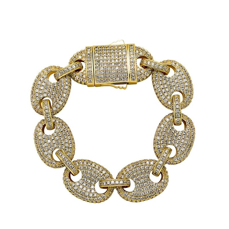 17mm Gucci Link Bracelet 14K - ICECI