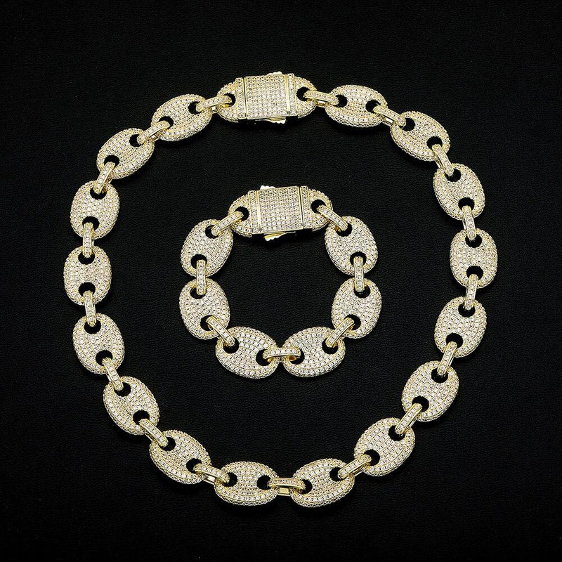 17mm Gucci Link Bracelet 14K - ICECI