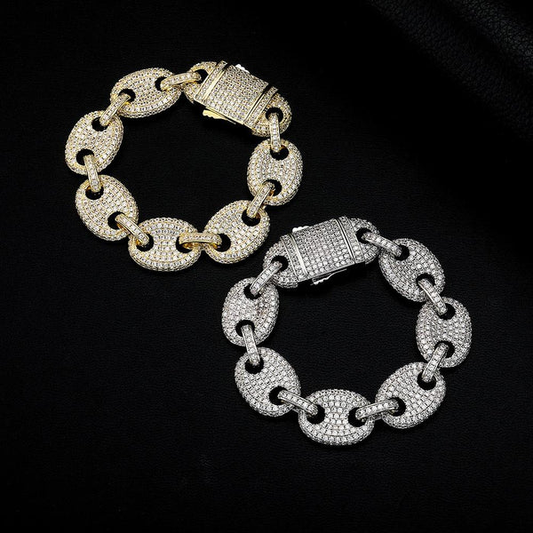17mm Gucci Link Bracelet 14K - ICECI