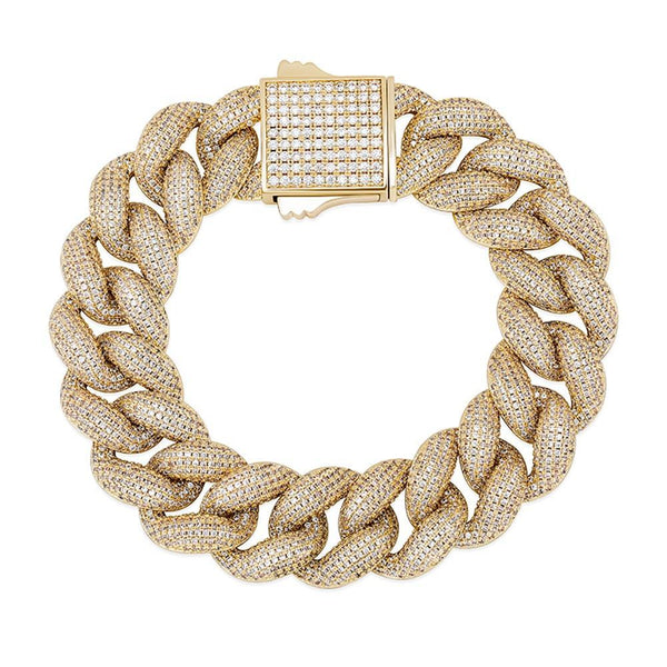 18MM ICY CUBAN LINK BRACELET 14K - ICECI