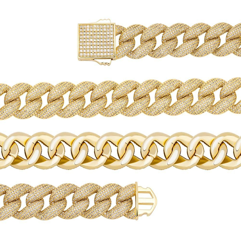 18MM ICY CUBAN LINK BRACELET 14K - ICECI