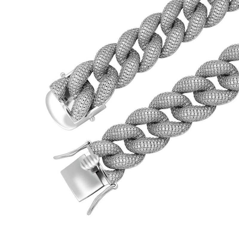 18MM ICY CUBAN LINK BRACELET 14K - ICECI