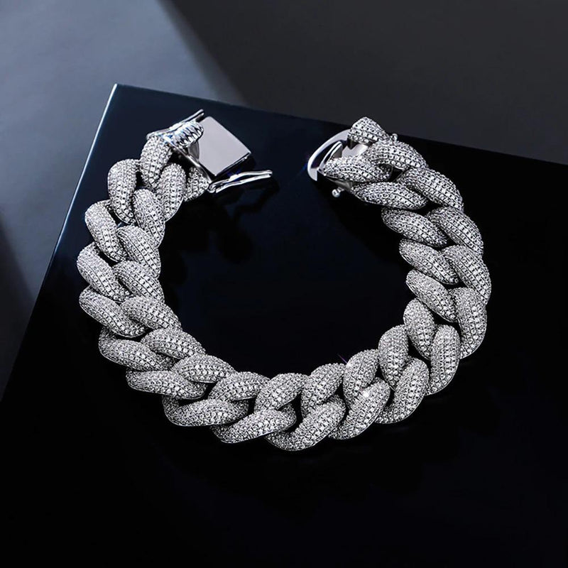 18MM ICY CUBAN LINK BRACELET 14K - ICECI