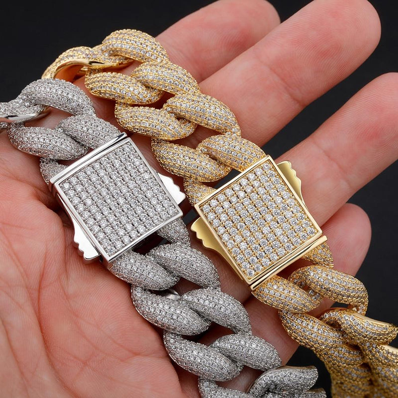 18MM ICY CUBAN LINK CHAIN 14K - ICECI