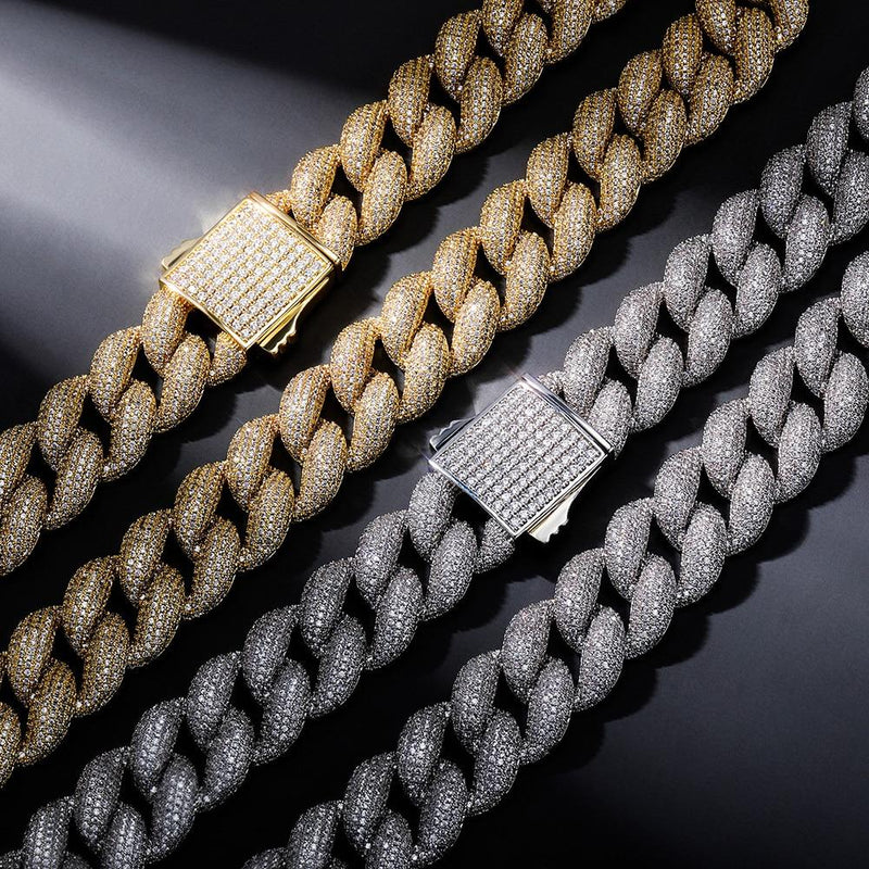 18MM ICY CUBAN LINK CHAIN 14K - ICECI