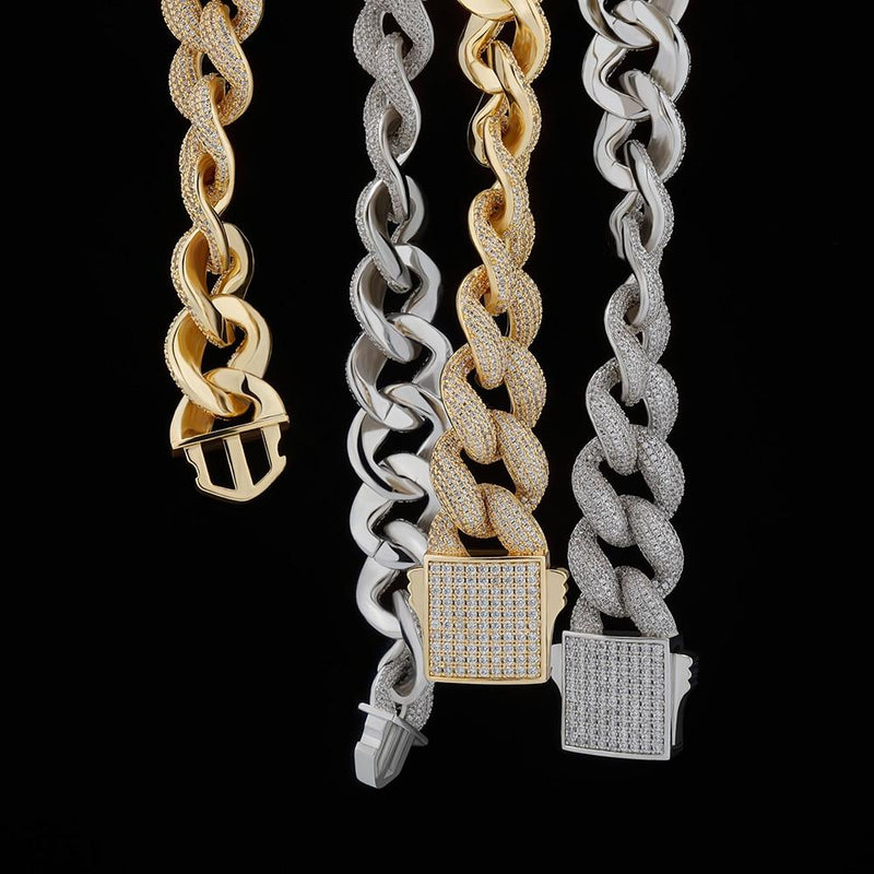 18MM ICY CUBAN LINK CHAIN 14K - ICECI