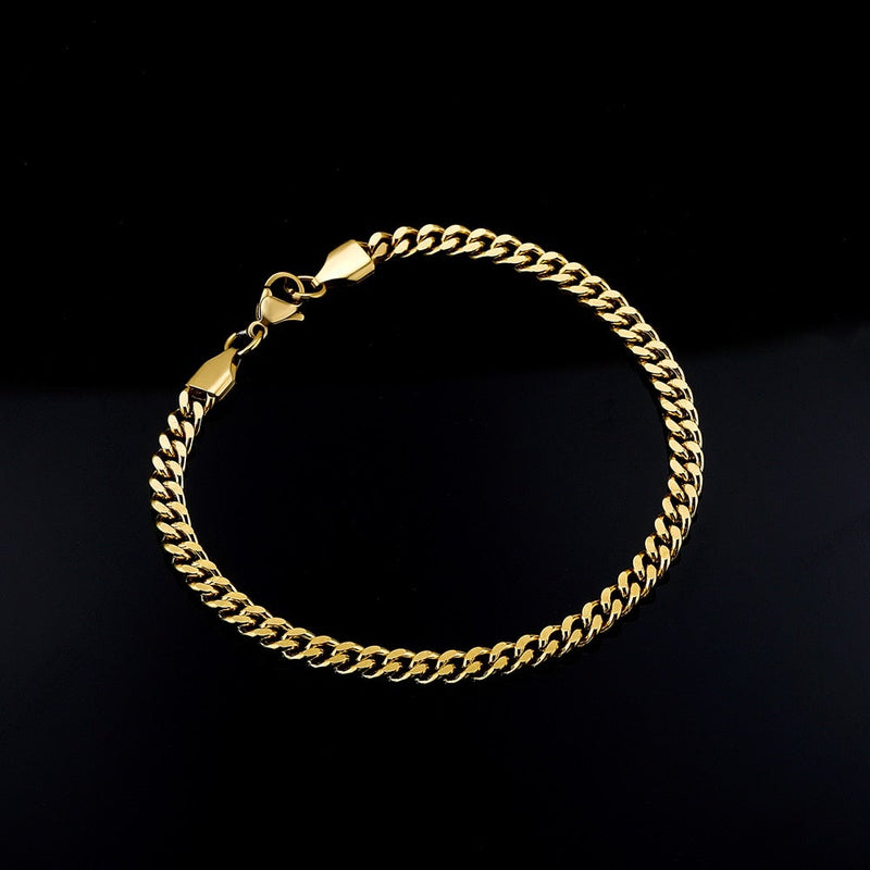 4mm Cuban Link Bracelet 14K - ICECI