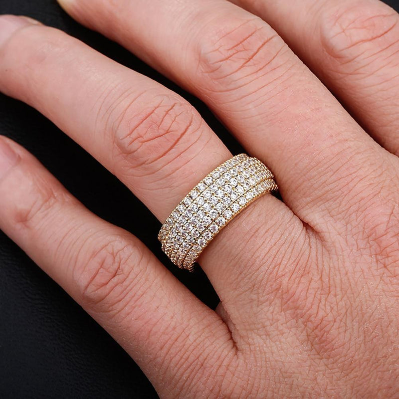 5 ROW BAND RING 14K - ICECI